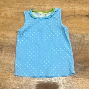 Matilda Jane blue polka dotted ribbed tank girls size 4